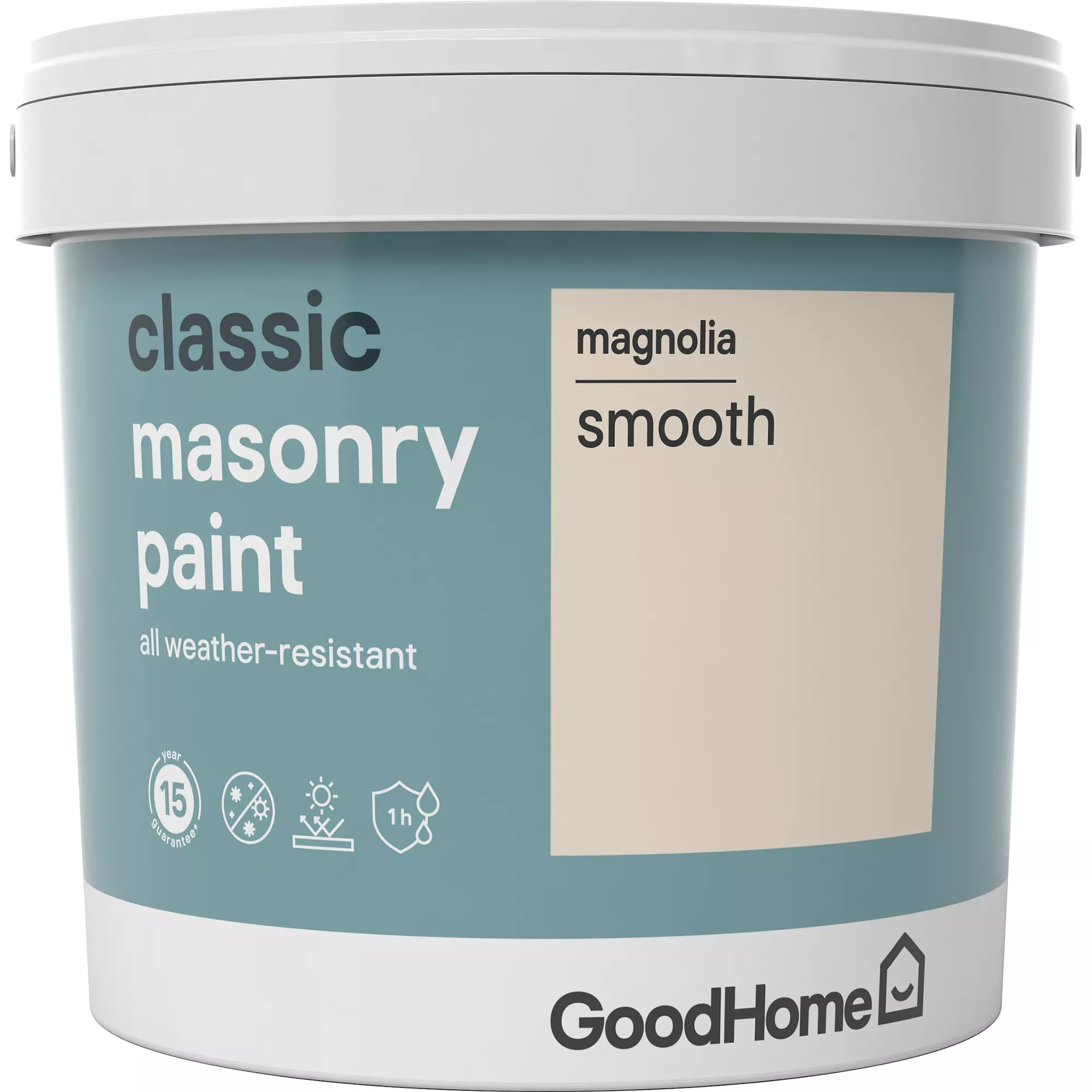 GoodHome Classic Magnolia Smooth Matt Masonry paint, 5L GoodHome Classic Magnolia Smooth Matt Masonry Paint, 5L -Trade Point Sale Shop goodhome classic magnolia smooth matt masonry paint 5l3663602520856 08c bq