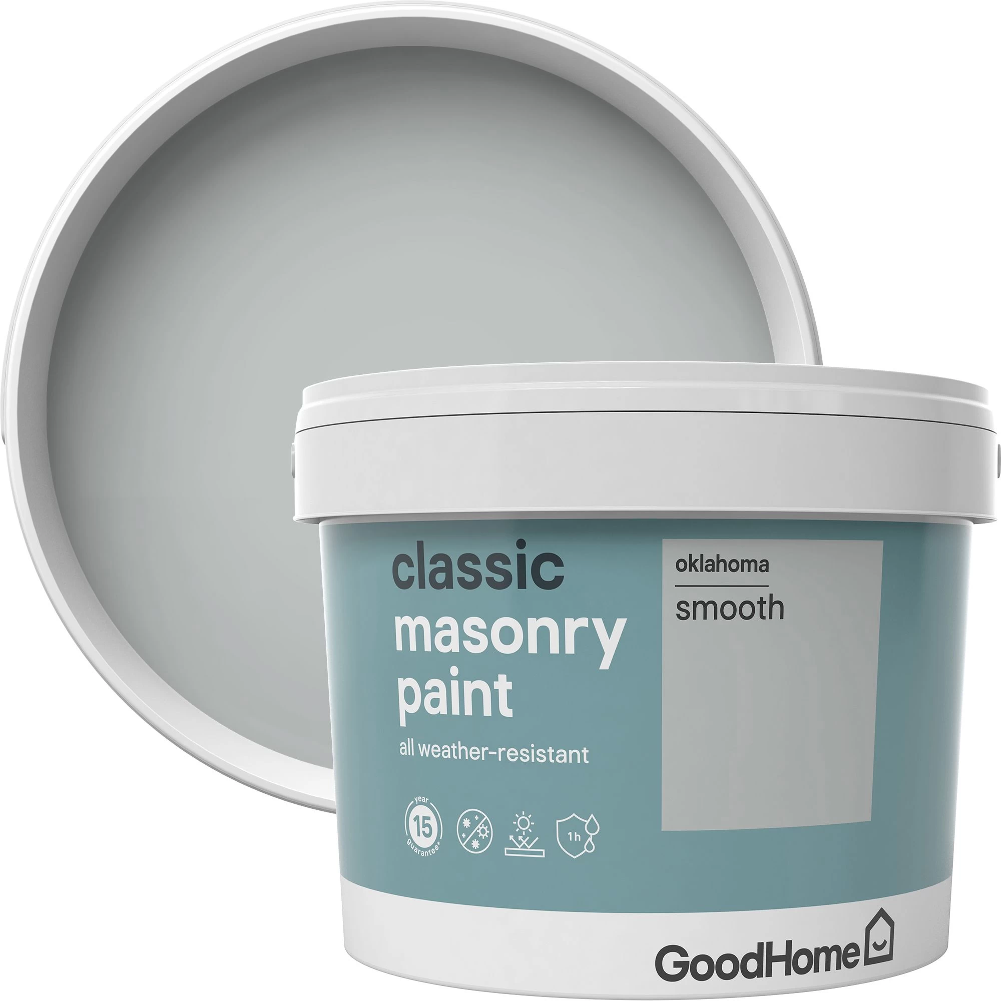 GoodHome Classic Oklahoma Smooth Matt Masonry paint, 10L GoodHome Classic Oklahoma Smooth Matt Masonry Paint, 10L -Trade Point Sale Shop goodhome classic oklahoma smooth matt masonry paint 10l3663602521808 02c bq