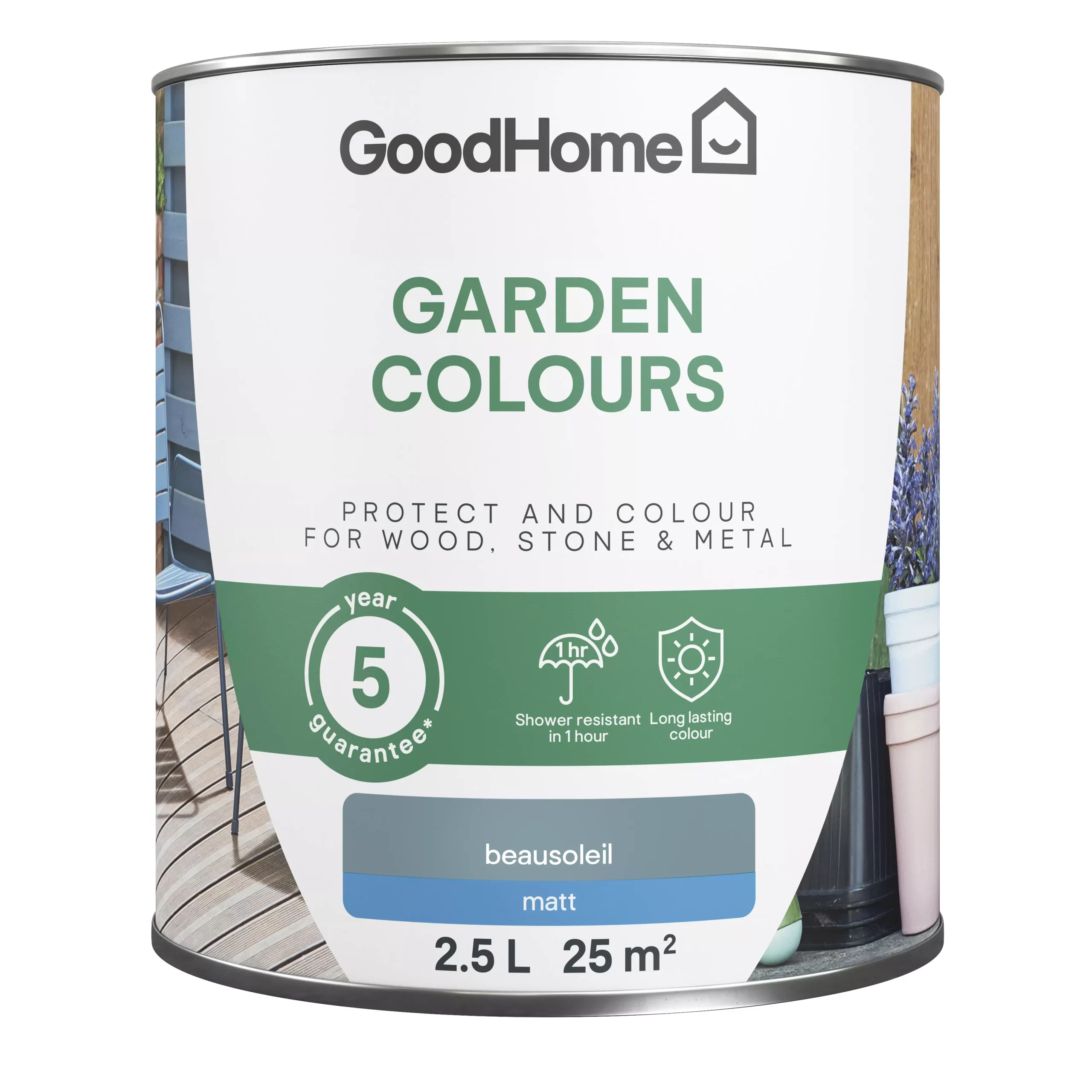 GoodHome Colour It Beausoleil Matt Multi-surface paint, 2.5L GoodHome Colour It Beausoleil Matt Multi-surface Paint, 2.5L -Trade Point Sale Shop goodhome colour it beausoleil matt multi surface paint 2 5l5063022004550 02c scaled