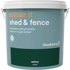 GoodHome Colour It Dalkey Matt Fence & Shed Stain, 9L