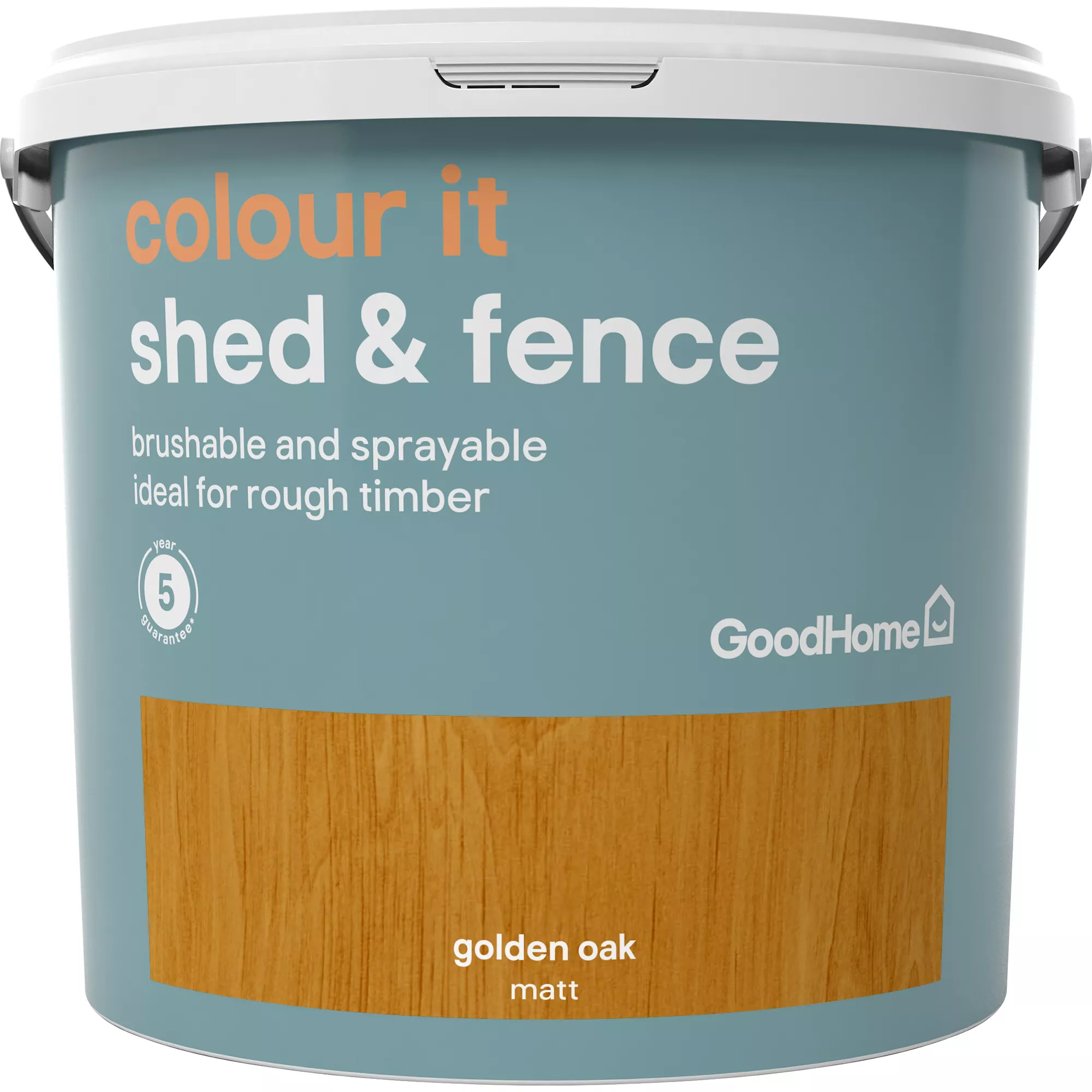 GoodHome Colour it Golden oak Matt Fence & shed Stain, 5L GoodHome Colour It Golden Oak Matt Fence & Shed Stain, 5L -Trade Point Sale Shop goodhome colour it golden oak matt fence shed stain 5l5036581088668 02c
