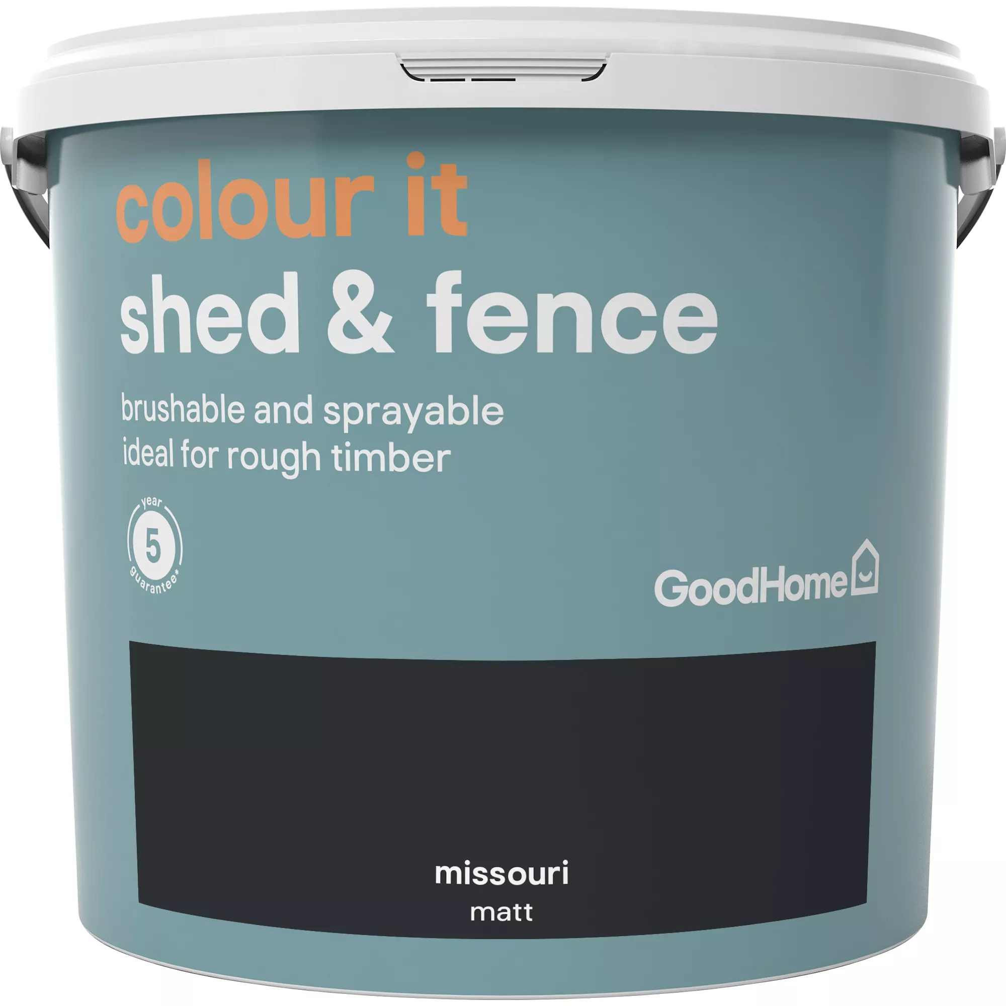 GoodHome Colour it Missouri Matt Fence & shed Stain, 5L GoodHome Colour It Missouri Matt Fence & Shed Stain, 5L -Trade Point Sale Shop goodhome colour it missouri matt fence shed stain 5l5036581088828 02c