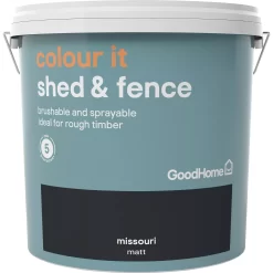 GoodHome Colour It Missouri Matt Fence & Shed Stain, 9L