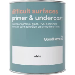 GoodHome Difficult Surfaces White Primer & Undercoat, 750ml