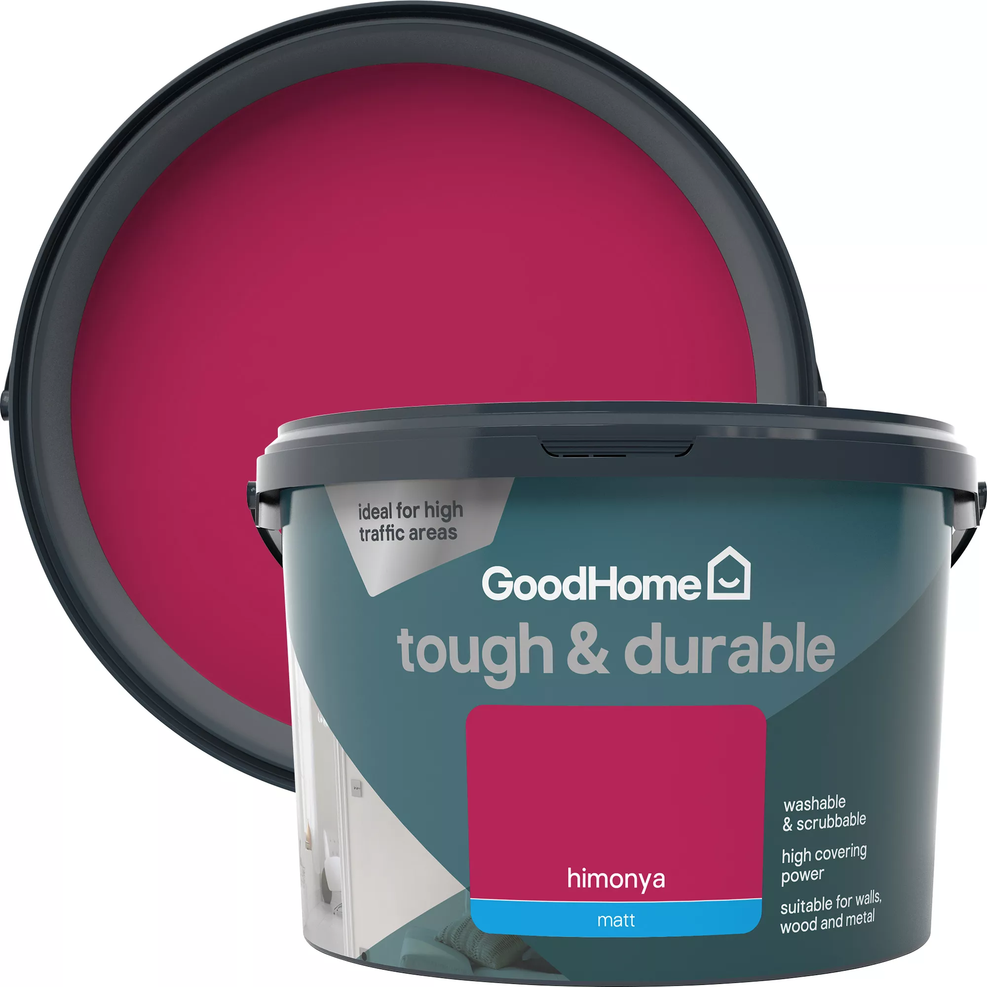 GoodHome Durable Himonya Matt Emulsion paint, 2.5L GoodHome Durable Himonya Matt Emulsion Paint, 2.5L -Trade Point Sale Shop goodhome durable himonya matt emulsion paint 2 5l3663602405672 37c