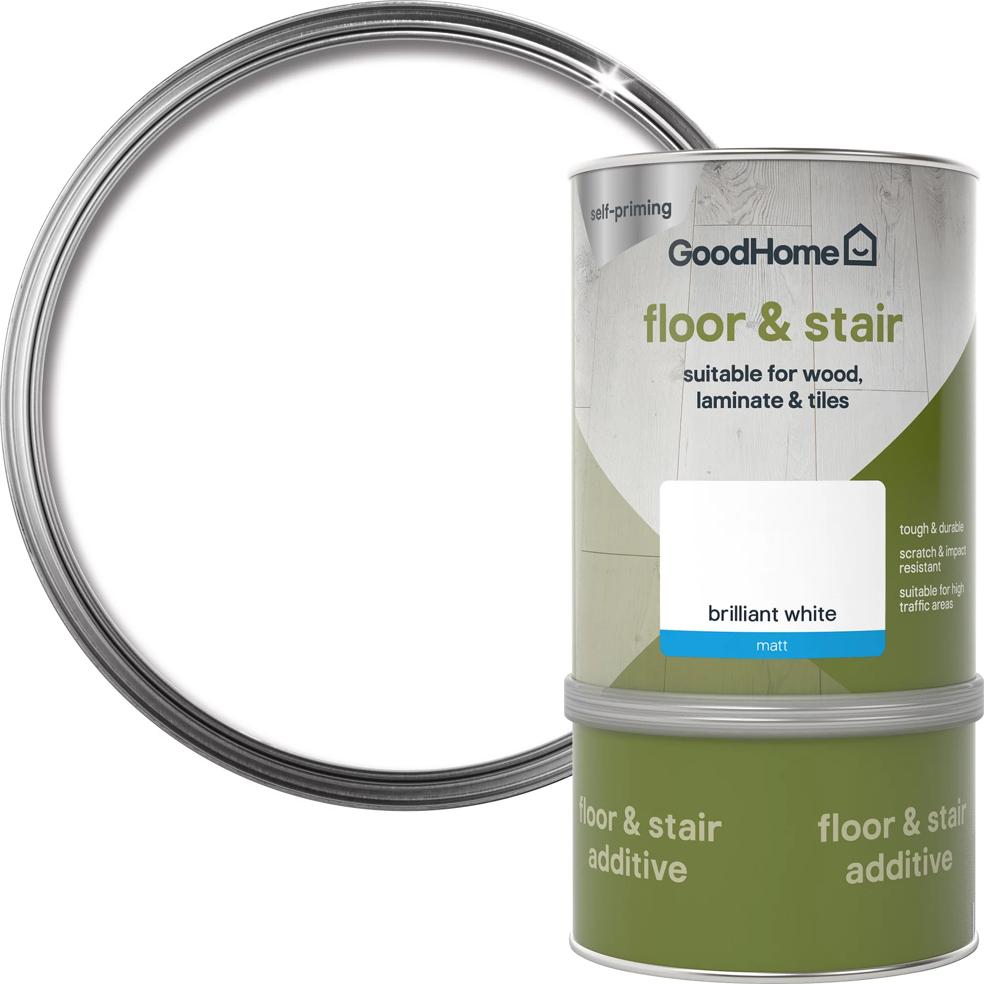 GoodHome Durable North pole (Brilliant white) Matt Floor & stair paint, 750ml GoodHome Durable North Pole (Brilliant White) Matt Floor & Stair Paint, 750ml -Trade Point Sale Shop goodhome durable north pole brilliant white matt floor stair paint 750ml3663602584681 21c