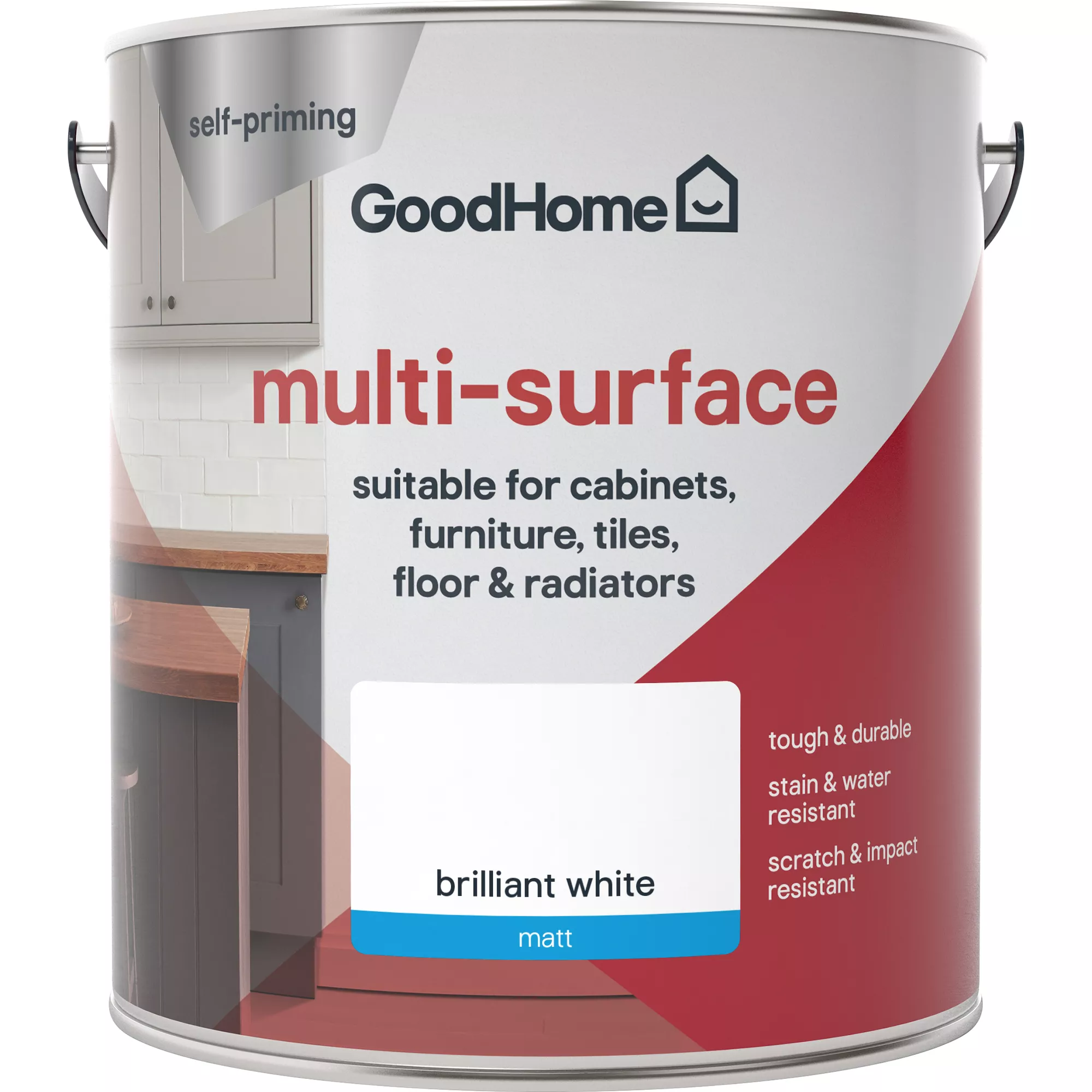 GoodHome Durable North pole (Brilliant white) Matt Multi-surface paint, 2L GoodHome Durable North Pole (Brilliant White) Matt Multi-surface Paint, 2L -Trade Point Sale Shop goodhome durable north pole brilliant white matt multi surface paint 2l3663602586081 02c