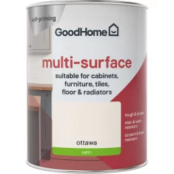 GoodHome Durable Ottawa Satin Multi-surface Paint, 750ml -Trade Point Sale Shop goodhome durable ottawa satin multi surface paint 750ml3663602585763 02c