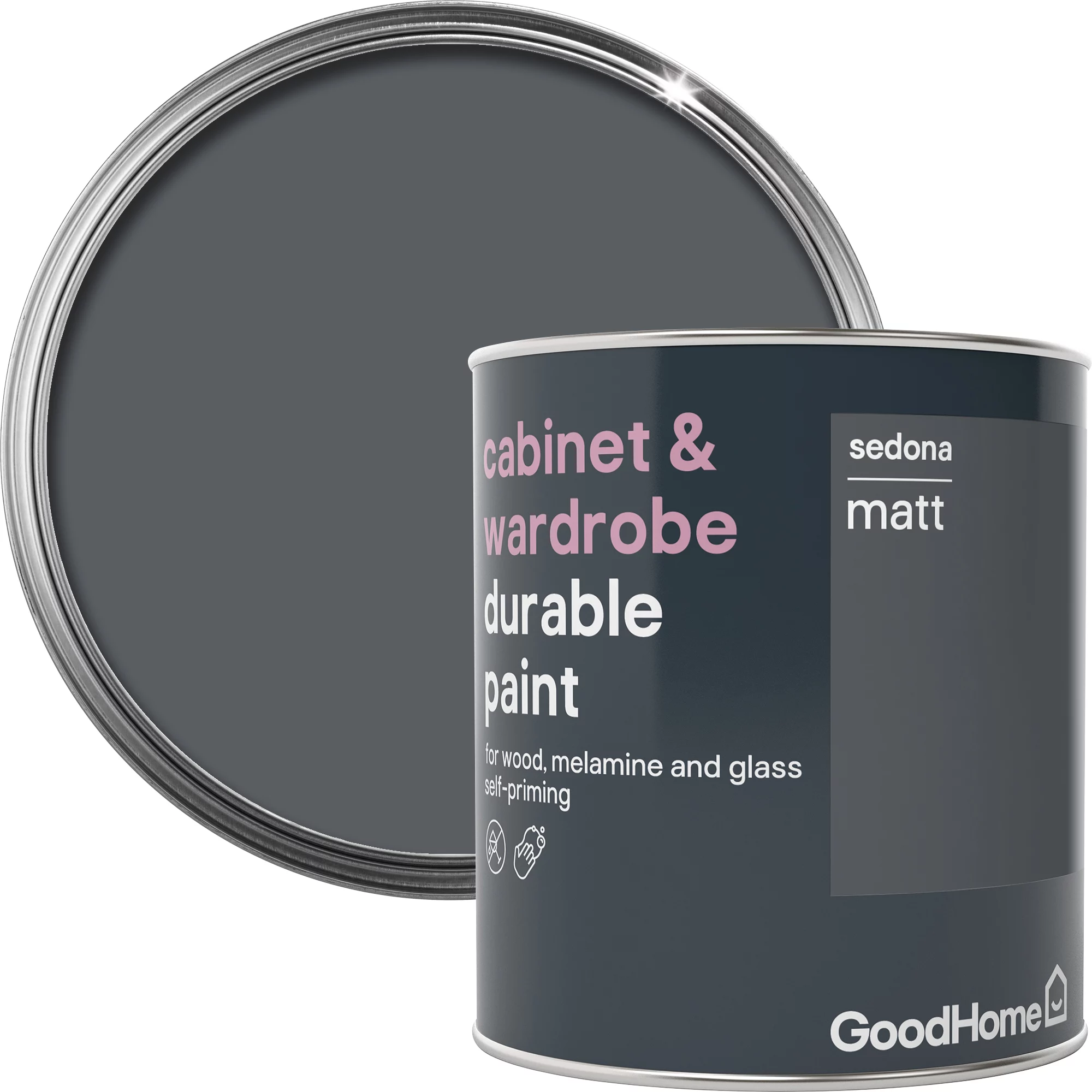 GoodHome Durable Sedona Matt Cabinet & wardrobe paint, 750ml GoodHome Durable Sedona Matt Cabinet & Wardrobe Paint, 750ml -Trade Point Sale Shop goodhome durable sedona matt cabinet wardrobe paint 750ml3663602583158 02bq