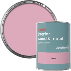GoodHome Hyogo Gloss Metal & Wood Paint, 750ml