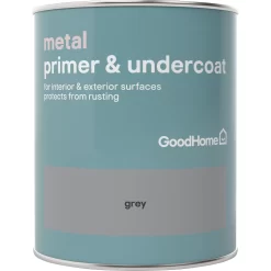 GoodHome Metal Grey Metal Primer & Undercoat, 750ml