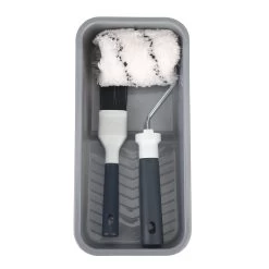 GoodHome Microfibre Extra Long Pile Roller Kit, 4 Pieces