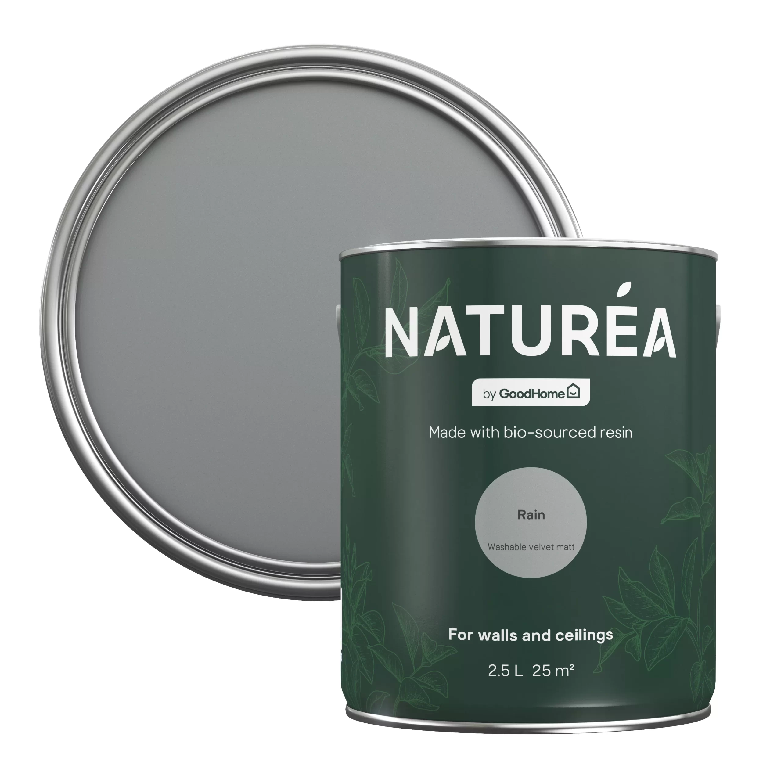 GoodHome Naturéa Rain Velvet matt Wall paint, 2.5L GoodHome Naturéa Rain Velvet Matt Wall Paint, 2.5L -Trade Point Sale Shop goodhome naturea rain velvet matt wall paint 2 5l5059340274171 21c scaled