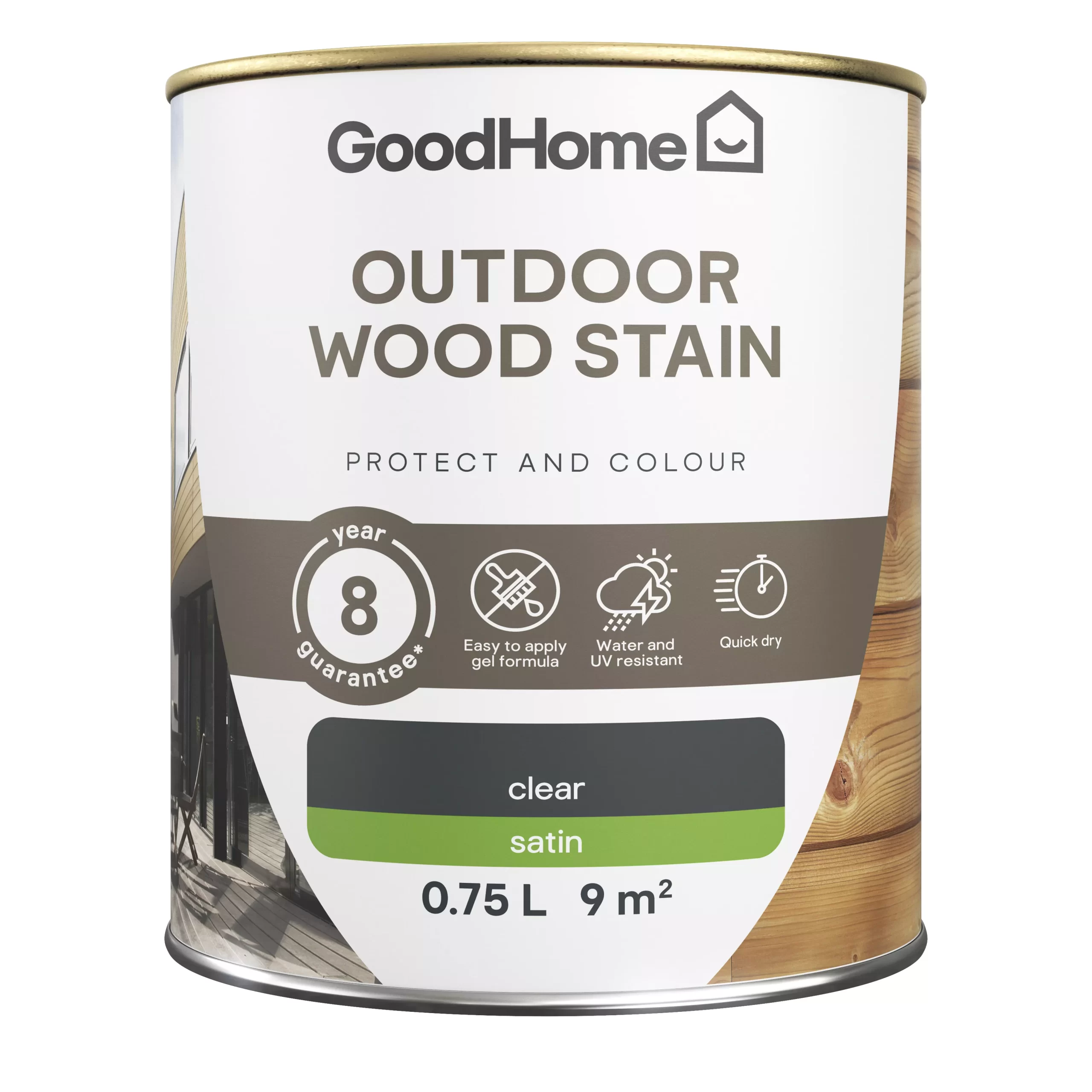 GoodHome Outdoor Baltimore Satin Quick dry Wood stain, 750ml GoodHome Outdoor Baltimore Satin Quick Dry Wood Stain, 750ml -Trade Point Sale Shop goodhome outdoor baltimore satin quick dry wood stain 750ml5059340297439 02c scaled