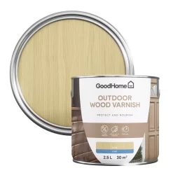 GoodHome Outdoor Clear Matt Varnish, 2.5L
