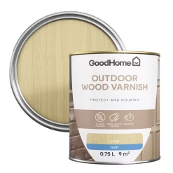 GoodHome Outdoor Clear Matt Varnish, 750ml