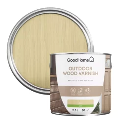 GoodHome Outdoor Clear Satin Varnish, 2.5L
