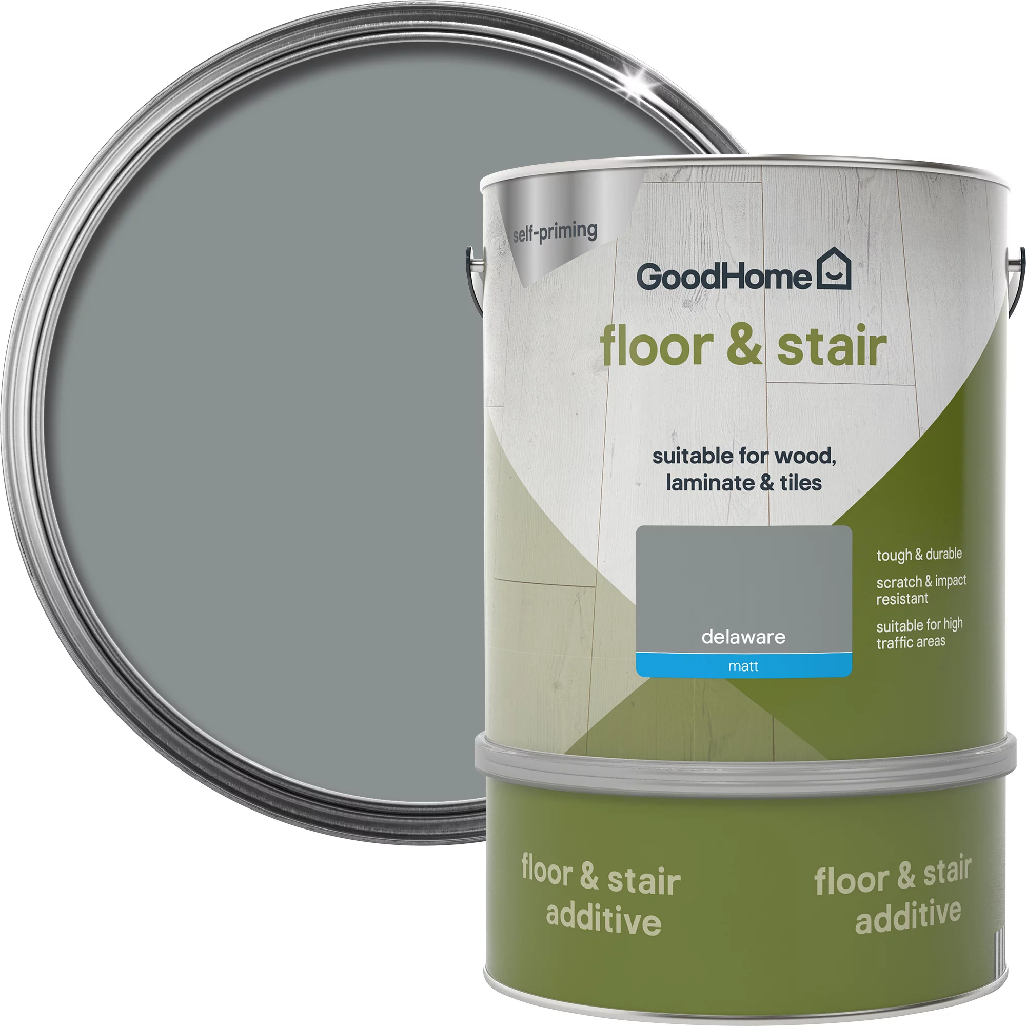 GoodHome Renovation Delaware Matt Floor & stair paint, 2L GoodHome Renovation Delaware Matt Floor & Stair Paint, 2L -Trade Point Sale Shop goodhome renovation delaware matt floor stair paint 2l5059340288215 21c