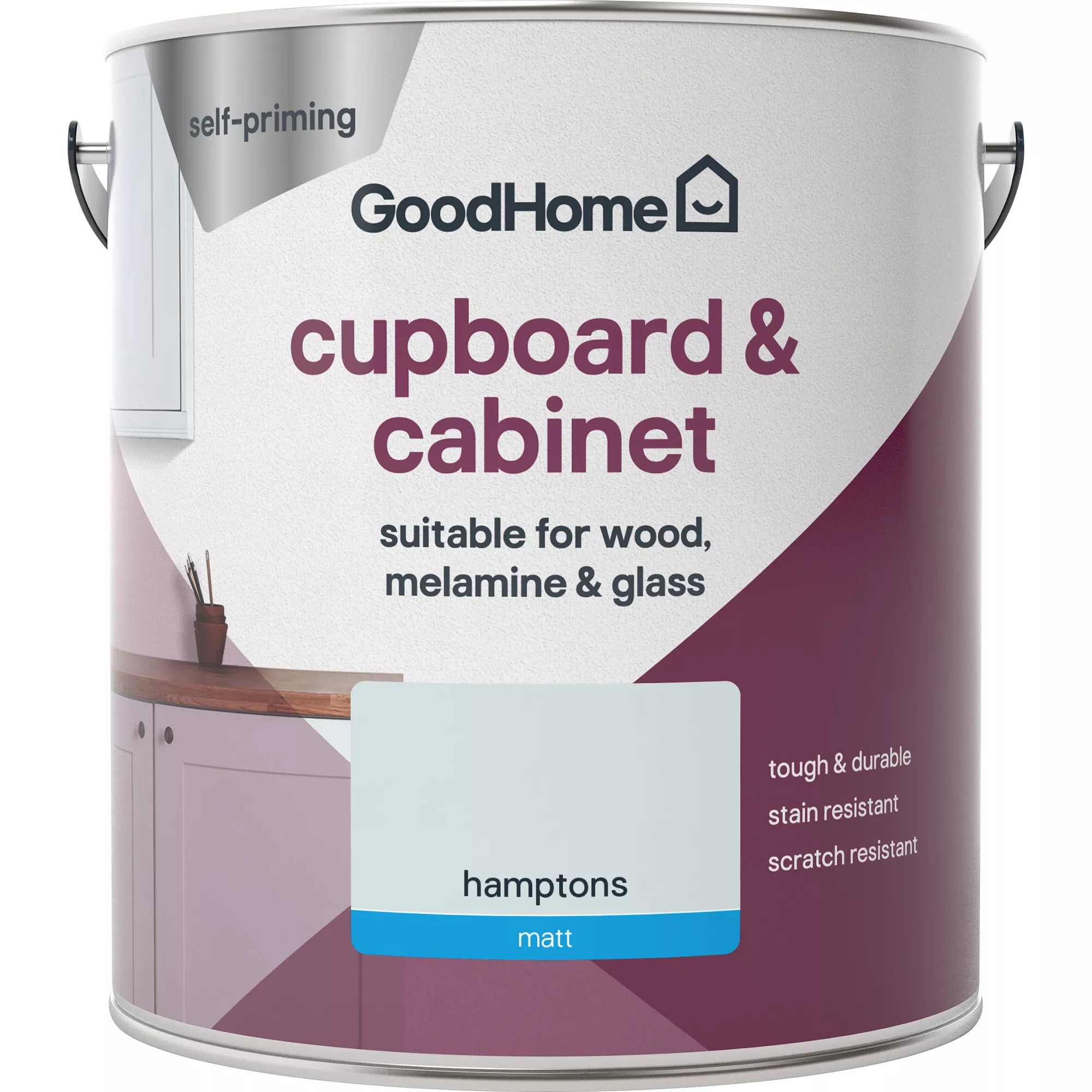 GoodHome Renovation Hamptons Matt Cupboard & cabinet paint, 2L GoodHome Renovation Hamptons Matt Cupboard & Cabinet Paint, 2L -Trade Point Sale Shop goodhome renovation hamptons matt cupboard cabinet paint 2l5059340290164 02c