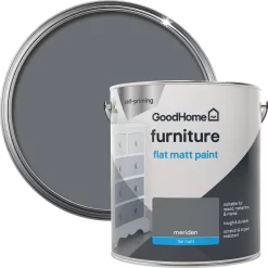 GoodHome Renovation Meriden Flat Matt Furniture Paint, 2L