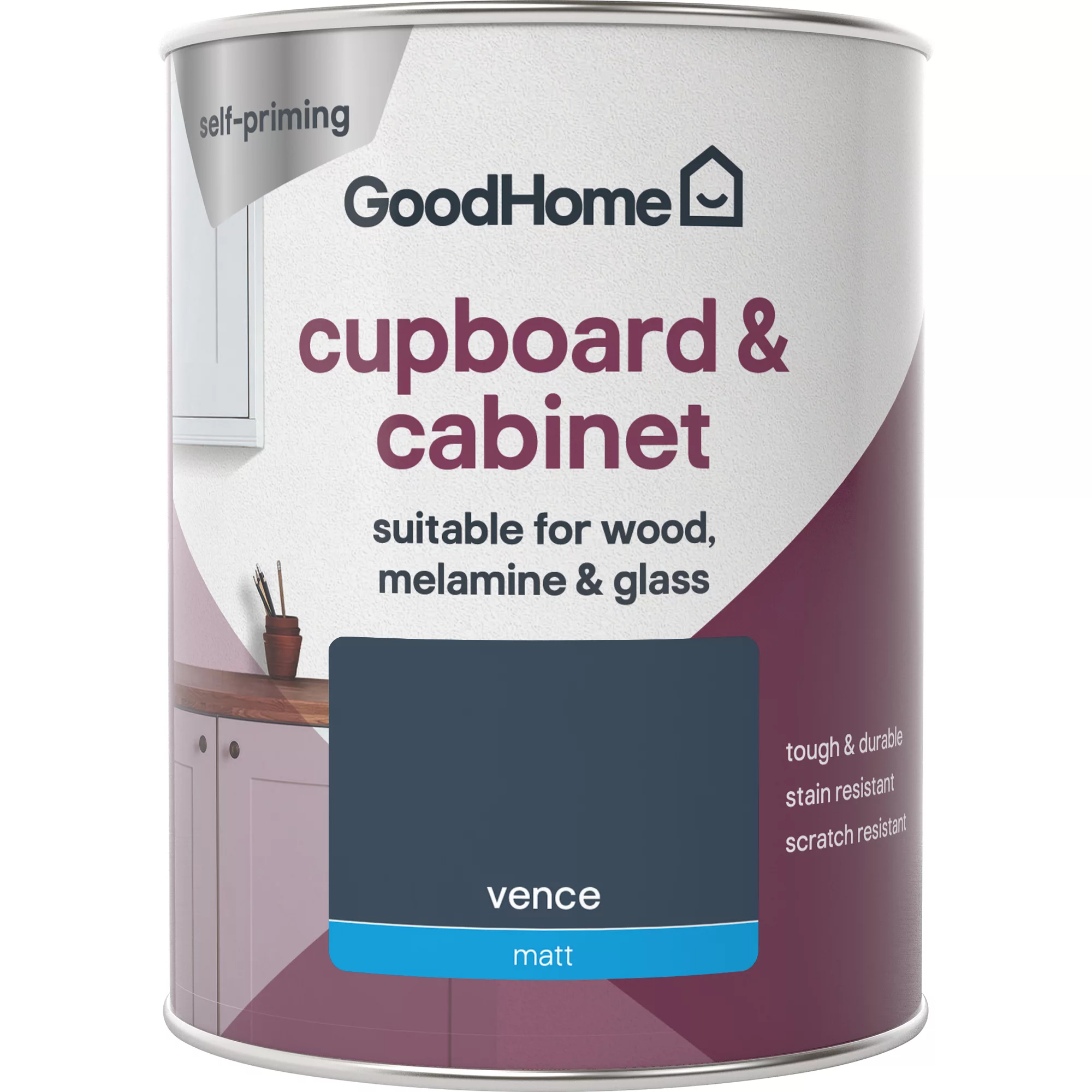 GoodHome Renovation Vence Matt Cupboard & cabinet paint, 750ml GoodHome Renovation Vence Matt Cupboard & Cabinet Paint, 750ml -Trade Point Sale Shop goodhome renovation vence matt cupboard cabinet paint 750ml5059340290133 02c