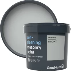 GoodHome Self-cleaning Oklahoma Smooth Matt Masonry Paint, 5L -Trade Point Sale Shop goodhome self cleaning oklahoma smooth matt masonry paint 5l3663602521327 37c