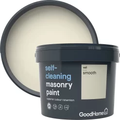 GoodHome Self-cleaning Vail Smooth Matt Masonry Paint, 10L