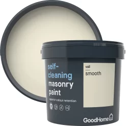 GoodHome Self-cleaning Vail Smooth Matt Masonry Paint, 5L -Trade Point Sale Shop goodhome self cleaning vail smooth matt masonry paint 5l3663602521211 37c