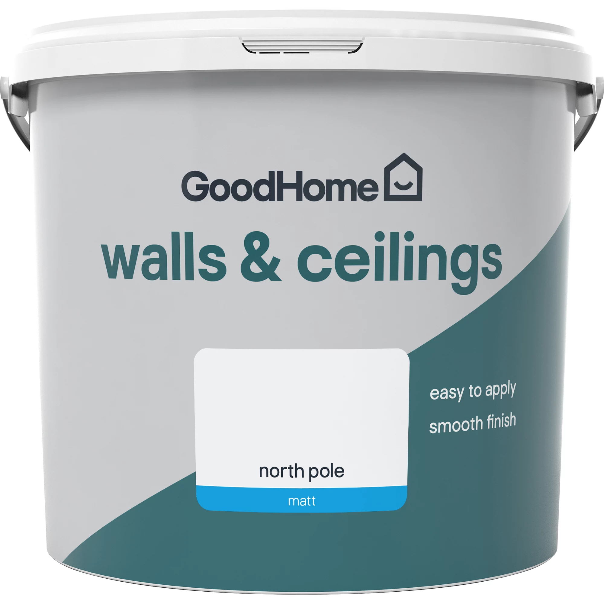 GoodHome Walls & ceilings North pole Matt Emulsion paint, 5L GoodHome Walls & Ceilings North Pole Matt Emulsion Paint, 5L -Trade Point Sale Shop goodhome walls ceilings north pole matt emulsion paint 5l3663602593492 02c