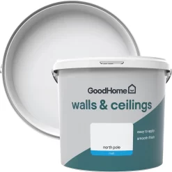 GoodHome Walls & Ceilings North Pole Matt Emulsion Paint, 5L