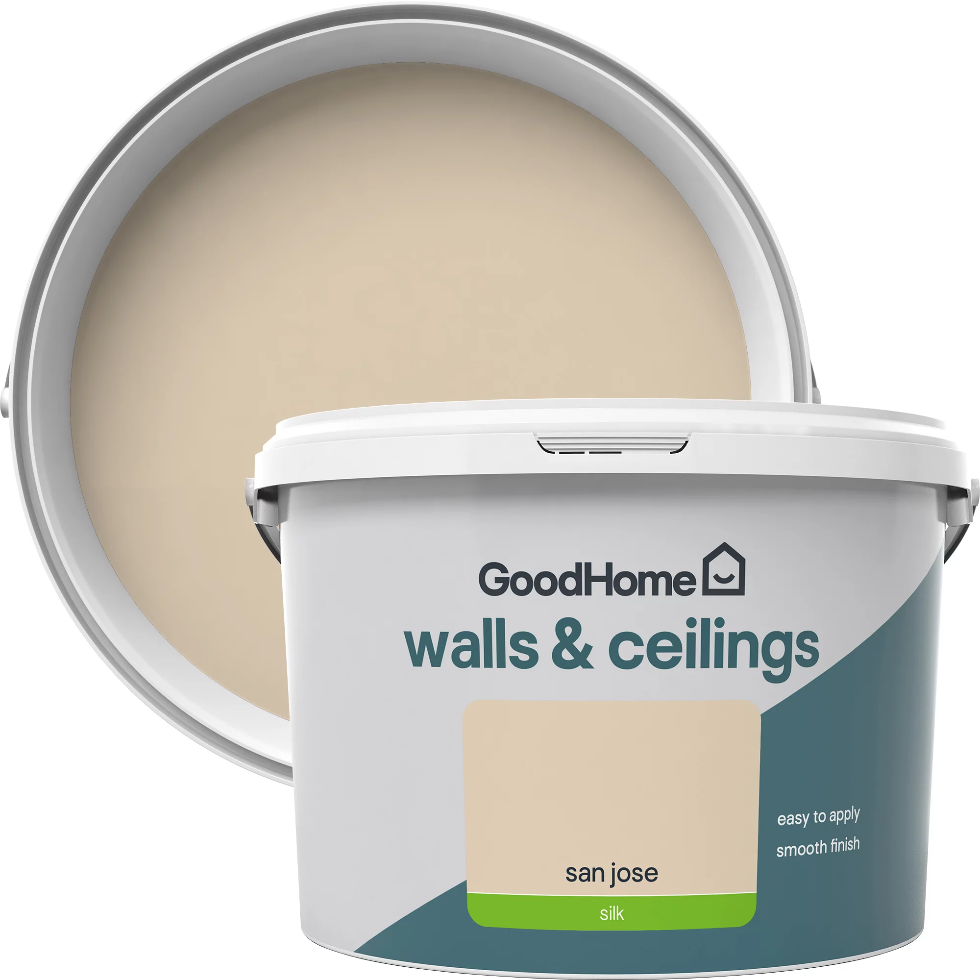 GoodHome Walls & ceilings San jose Silk Emulsion paint, 2.5L GoodHome Walls & Ceilings San Jose Silk Emulsion Paint, 2.5L -Trade Point Sale Shop goodhome walls ceilings san jose silk emulsion paint 2 5l3663602595007 37c