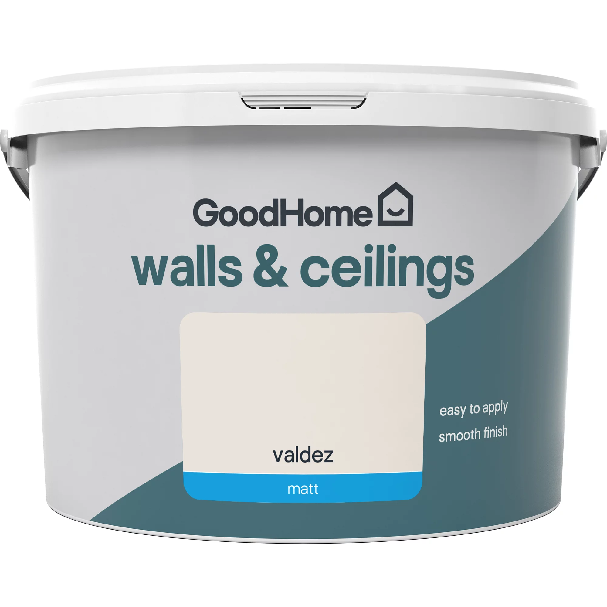 GoodHome Walls & ceilings Valdez Matt Emulsion paint, 2.5L GoodHome Walls & Ceilings Valdez Matt Emulsion Paint, 2.5L -Trade Point Sale Shop goodhome walls ceilings valdez matt emulsion paint 2 5l3663602593041 02c