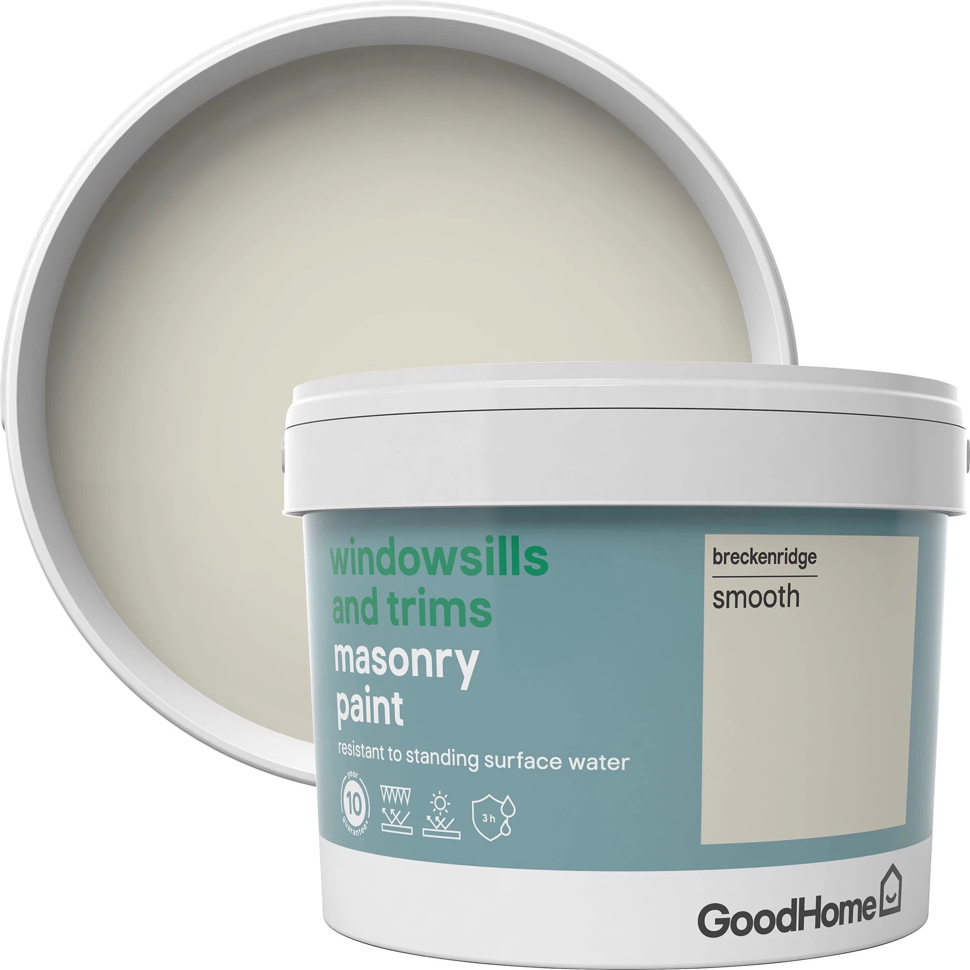 GoodHome Windowsills & trims Breckenridge Smooth Matt Masonry paint, 2.5L GoodHome Windowsills & Trims Breckenridge Smooth Matt Masonry Paint, 2.5L -Trade Point Sale Shop goodhome windowsills trims breckenridge smooth matt masonry paint 2 5l3663602520771 02c bq