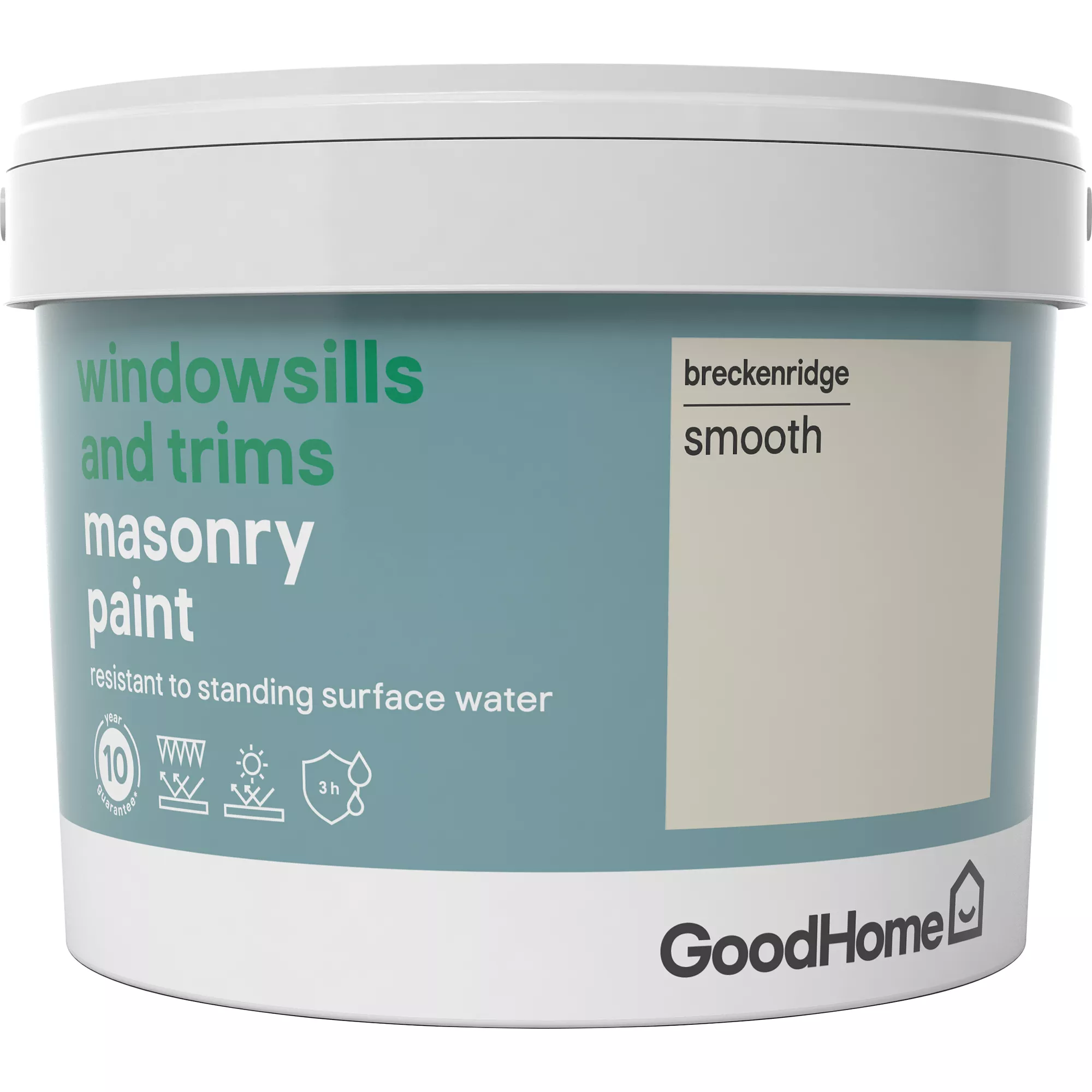 GoodHome Windowsills & trims Breckenridge Smooth Matt Masonry paint, 2.5L GoodHome Windowsills & Trims Breckenridge Smooth Matt Masonry Paint, 2.5L -Trade Point Sale Shop goodhome windowsills trims breckenridge smooth matt masonry paint 2 5l3663602520771 08c bq
