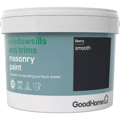 GoodHome Windowsills & Trims Liberty Smooth Matt Masonry Paint, 2.5L -Trade Point Sale Shop goodhome windowsills trims liberty smooth matt masonry paint 2 5l3663602520542 08c bq