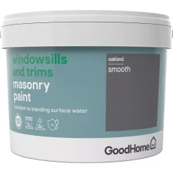 GoodHome Windowsills & Trims Oakland Smooth Matt Masonry Paint, 2.5L -Trade Point Sale Shop goodhome windowsills trims oakland smooth matt masonry paint 2 5l3663602520573 08c bq