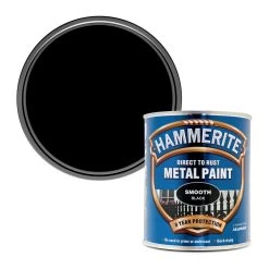 Hammerite Black Gloss Metal Paint, 750ml