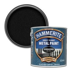 Hammerite Black Hammered Effect Metal Paint, 2.5L