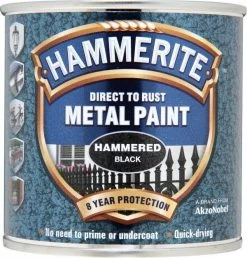 Hammerite Black Hammered Effect Metal Paint, 250ml