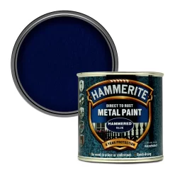 Hammerite Blue Hammered Effect Multi-surface Exterior Metal Paint, 250ml