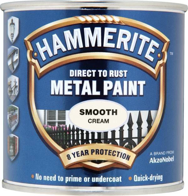 Hammerite Cream Gloss Exterior Metal paint, 250ml Hammerite Cream Gloss Exterior Metal Paint, 250ml -Trade Point Sale Shop hammerite cream gloss exterior metal paint 250ml5010212557808 08c bq