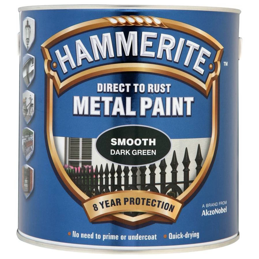 Hammerite Dark green Gloss Metal paint, 750ml Hammerite Dark Green Gloss Metal Paint, 750ml -Trade Point Sale Shop hammerite dark green gloss metal paint 750ml5011867009346 08c bq