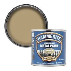 Hammerite Gloss Gold Effect Metal Paint, 250ml