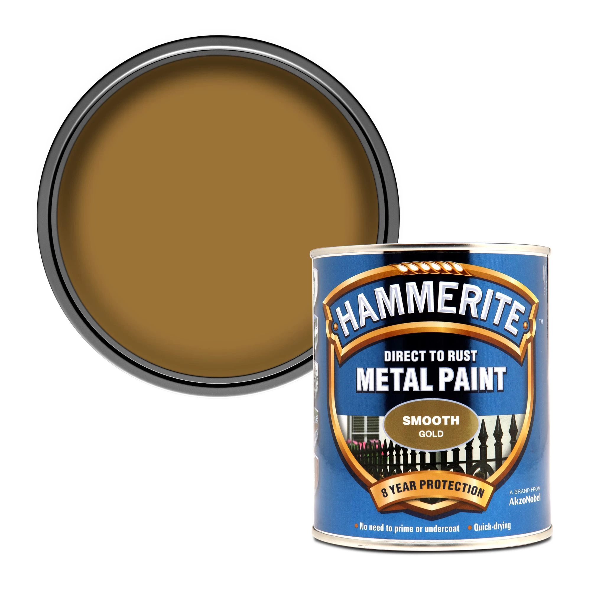 Hammerite Gloss Gold effect Metal paint, 750ml Hammerite Gloss Gold Effect Metal Paint, 750ml -Trade Point Sale Shop hammerite gloss gold effect metal paint 750ml5011867011066 02c bq