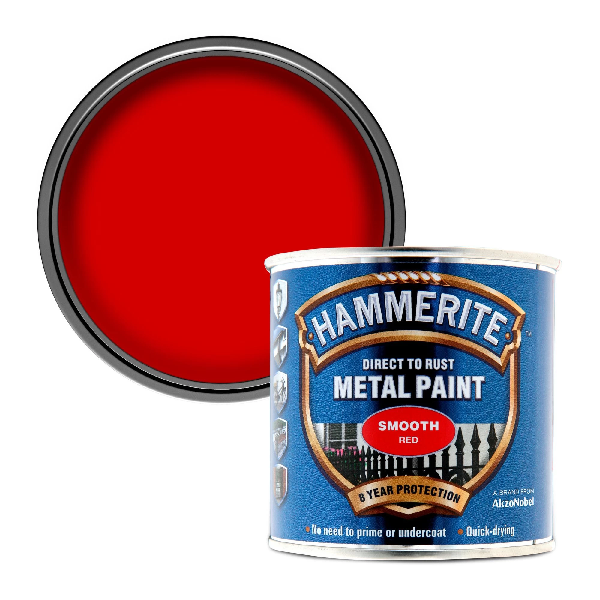 Hammerite Red Gloss Exterior Metal paint, 250ml Hammerite Red Gloss Exterior Metal Paint, 250ml -Trade Point Sale Shop hammerite red gloss exterior metal paint 250ml5011867221014 02c bq
