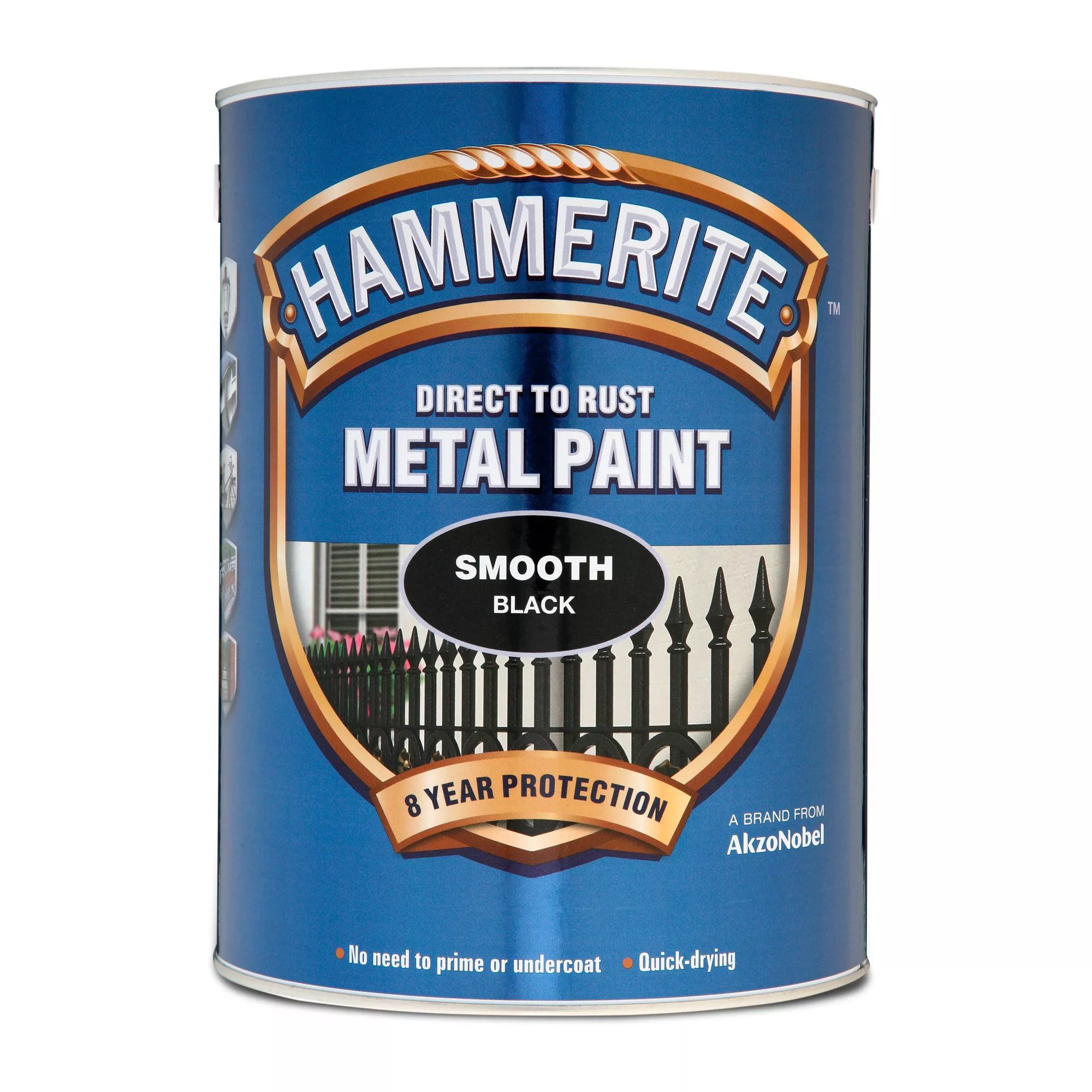 Hammerite Smoothrite Black Gloss Metal paint, 5L Hammerite Smoothrite Black Gloss Metal Paint, 5L -Trade Point Sale Shop hammerite smoothrite black gloss metal paint 5l5011867220055 08c bq