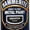 Hammerite Smoothrite Black Gloss Spray Paint, 400ml