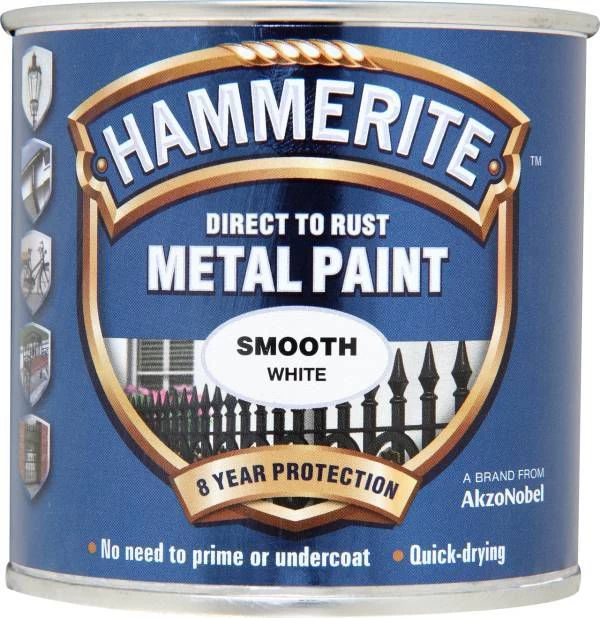 Hammerite White Gloss Metal paint, 250ml Hammerite White Gloss Metal Paint, 250ml -Trade Point Sale Shop hammerite white gloss metal paint 250ml5011867202013 08c bq