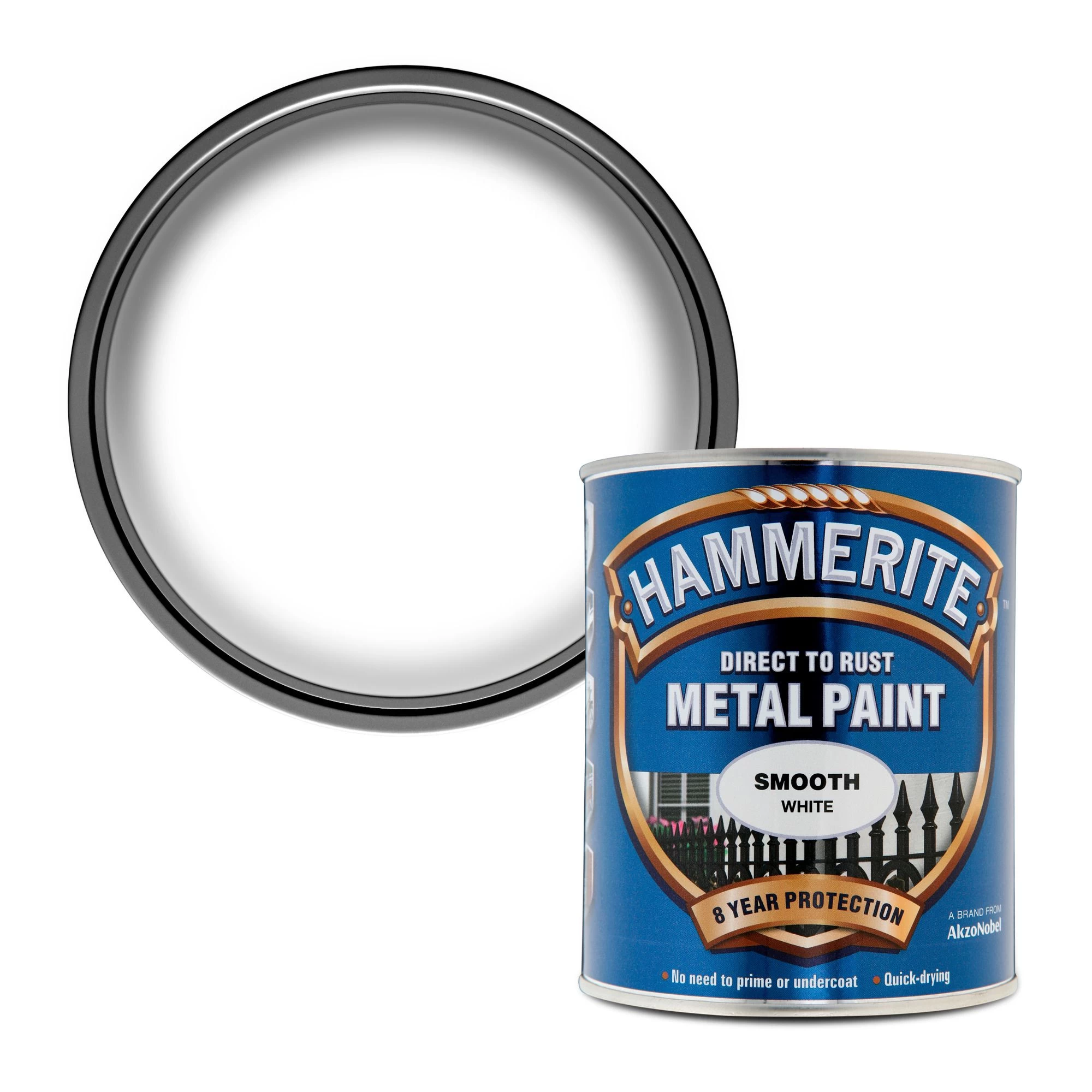 Hammerite White Gloss Metal paint, 750ml Hammerite White Gloss Metal Paint, 750ml -Trade Point Sale Shop hammerite white gloss metal paint 750ml5011867202167 02c bq