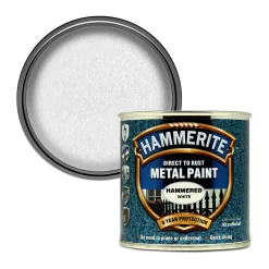 Hammerite White Hammered Effect Exterior Metal Paint, 250ml